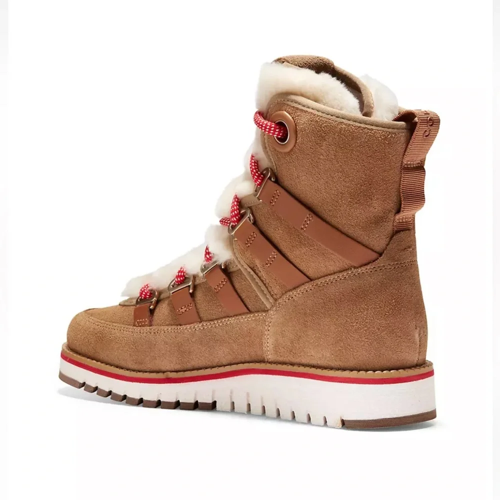 Cole Haan Zerogrand Luxe Hiker Suede Hiking Boots in Light Whiskey